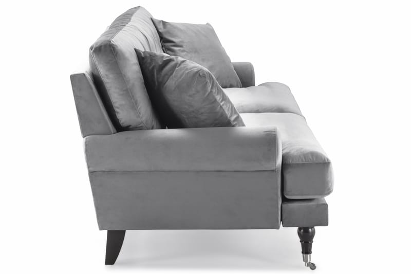 Andrew 3-sits Sammetssoffa - Ljusgrå - Möbler - Soffa - Sammetssoffa