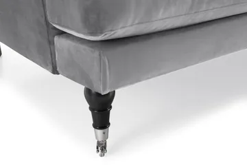 Andrew 3-sits Sammetssoffa - Ljusgrå - Möbler - Soffa - Howardsoffa