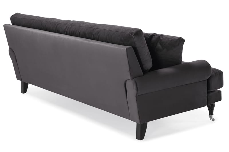 Andrew 3-sits Sammetssoffa - Mörkgrå - Möbler - Soffa - Howardsoffa