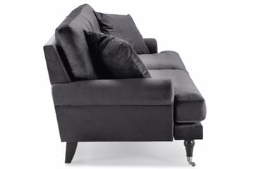 Andrew 3-sits Sammetssoffa - Mörkgrå - Möbler - Soffa - Howardsoffa