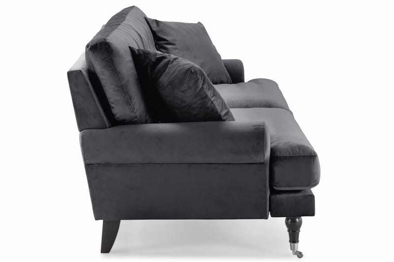 Andrew 3-sits Sammetssoffa - Mörkgrå - Möbler - Soffa - Howardsoffa