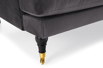 Andrew 3-sits Sammetssoffa - Mörkgrå - Möbler - Soffa - Howardsoffa