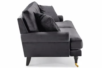 Andrew 3-sits Sammetssoffa - Mörkgrå - Möbler - Soffa - Howardsoffa