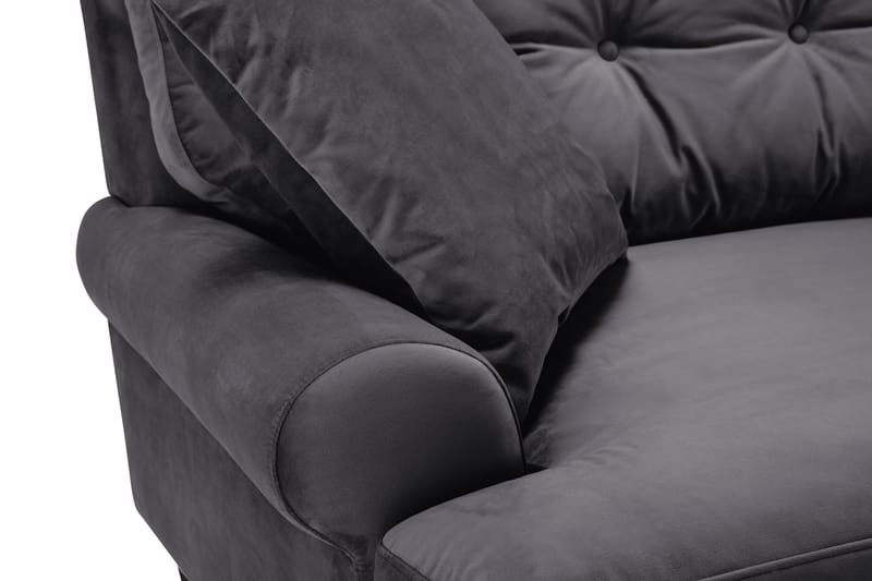 Andrew 3-sits Sammetssoffa - Mörkgrå - Möbler - Soffa - Sammetssoffa