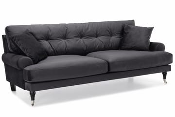 Andrew 3-sits Sammetssoffa - Mörkgrå - Möbler - Soffa - Sammetssoffa
