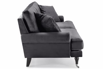 Andrew 3-sits Sammetssoffa - Mörkgrå - Möbler - Soffa - Sammetssoffa