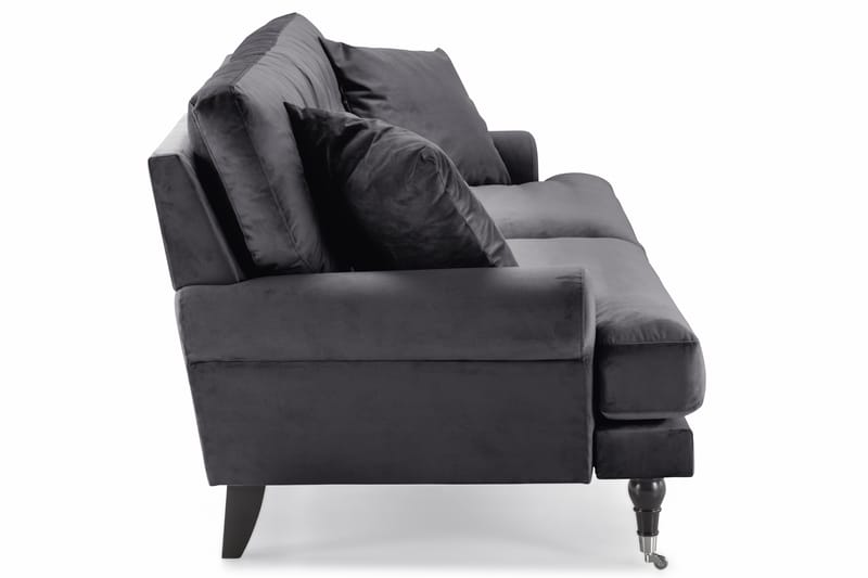 Andrew 3-sits Sammetssoffa - Mörkgrå - Möbler - Soffa - Sammetssoffa