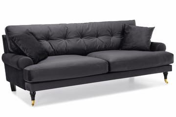 Andrew 3-sits Sammetssoffa - Mörkgrå - Möbler - Soffa - Sammetssoffa