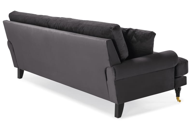 Andrew 3-sits Sammetssoffa - Mörkgrå - Möbler - Soffa - Sammetssoffa