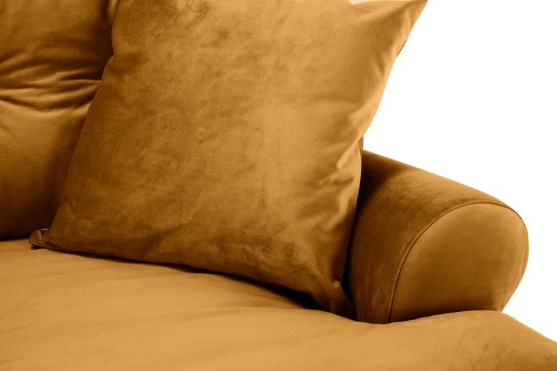 Andrew 3-sits Sammetssoffa - Mörkgul - Möbler - Soffa - Howardsoffa