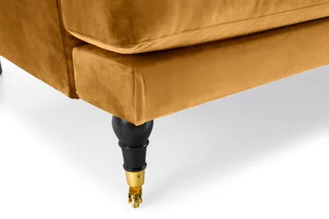 Andrew 3-sits Sammetssoffa - Mörkgul - Möbler - Soffa - Howardsoffa