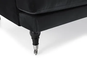 Andrew 3-sits Sammetssoffa - Svart - Möbler - Soffa - Howardsoffa