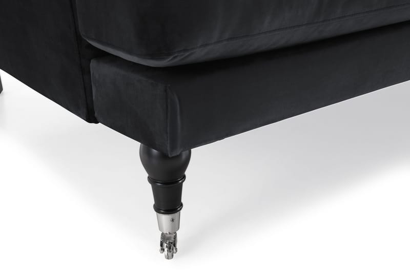 Andrew 3-sits Sammetssoffa - Svart - Möbler - Soffa - Howardsoffa