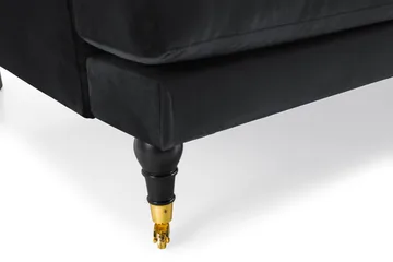 Andrew 3-sits Sammetssoffa - Svart - Möbler - Soffa - Howardsoffa