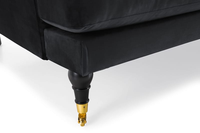 Andrew 3-sits Sammetssoffa - Svart - Möbler - Soffa - Howardsoffa