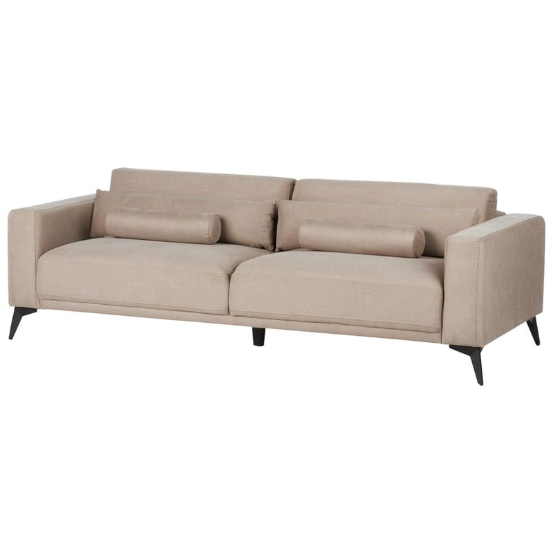 3-sits soffa Ange - Beige, svart/Polyester - Möbler - Soffa - 3 sits soffa