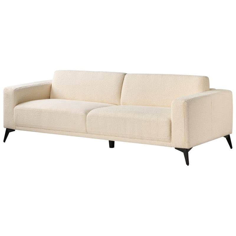 3-sits soffa Ange - Vit, Svart/Bouclé - Möbler - Soffa - 3 sits soffa