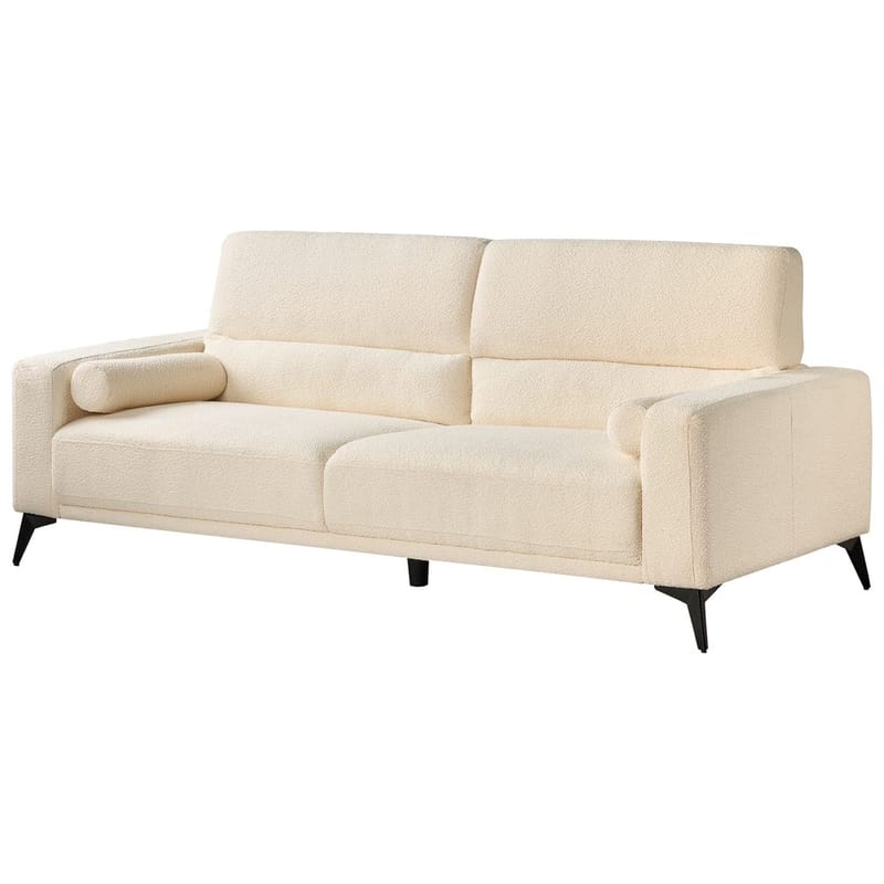 3-sits soffa Ange - Vit, Svart/Bouclé - Möbler - Soffa - 3 sits soffa
