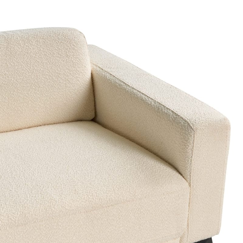 3-sits soffa Ange - Vit, Svart/Bouclé - Möbler - Soffa - 3 sits soffa