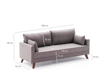 Antigua 3-sits Soffa - Brun/Natur - Möbler - Soffa - 3 sits soffa