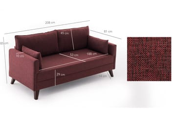 Antigua Soffa 3-sits - Röd - Möbler - Soffa - 3 sits soffa