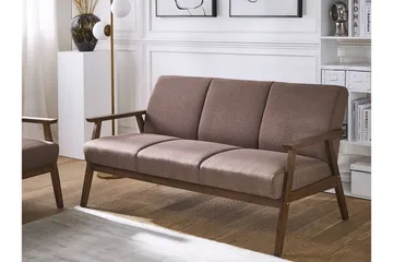 Asnes 3-sits Soffa - Brun - Möbler - Soffa - 3 sits soffa