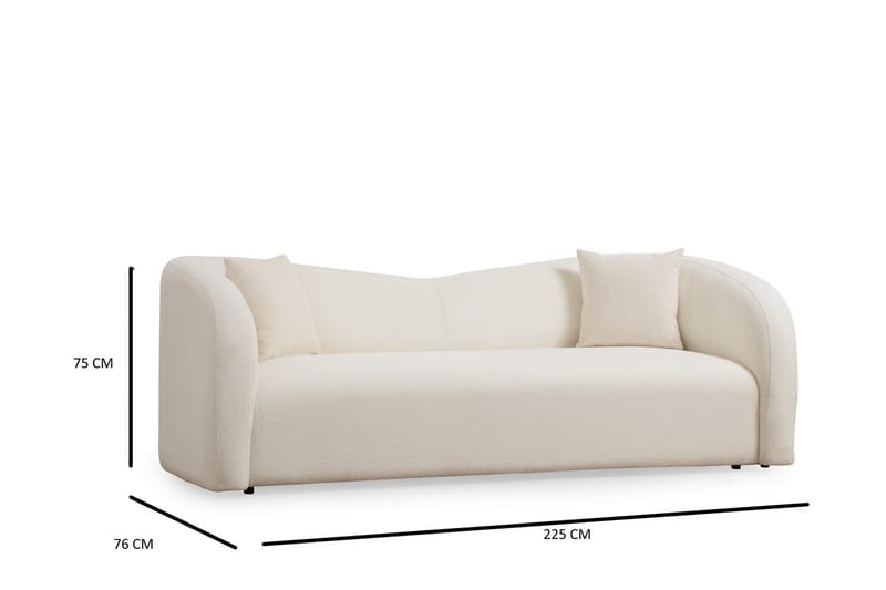 Azoula Soffa 3-sits - Beige - Möbler - Soffa - 3 sits soffa