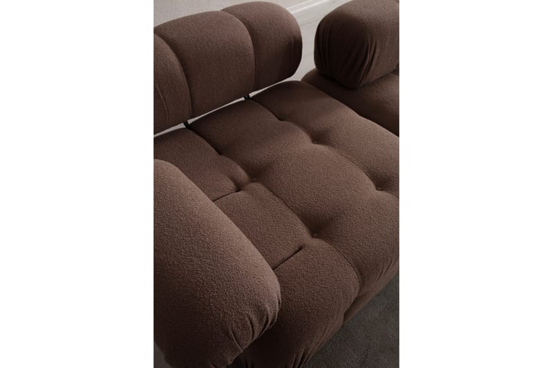 Belgin Bubblig Soffa 3-sits med utfällbara armstöd och ryggstöd - Cappuccino - Möbler - Soffa - Modulsoffa - Komplett modulsoffa