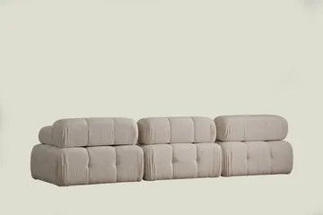 Belgin Bubblig Soffa 3-sits med utfällbara armstöd och ryggstöd - Ljusbeige / Beige - Möbler - Soffa - Modulsoffa - Komplett modulsoffa