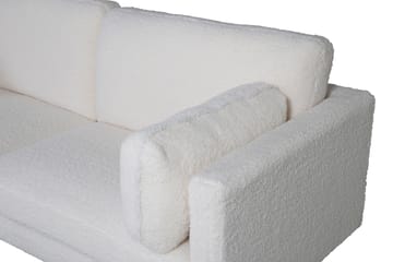 Boom 3-sits soffa, teddymaterial - Vit - Möbler - Soffa - 3 sits soffa