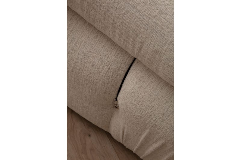 Bubblig Soffa 3-sits Belgin med fasta armstöd och repdetaljer - Ljusbeige - Möbler - Soffa - Modulsoffa - Komplett modulsoffa