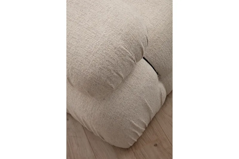 Bubblig Soffa 3-sits Belgin med fasta armstöd och repdetaljer - Ljusbeige - Möbler - Soffa - Modulsoffa - Komplett modulsoffa