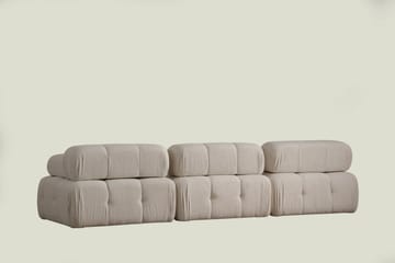 Bubblig Soffa 3-sits Belgin med utfällbara armstöd och ryggstöd - Ljusbeige - Möbler - Soffa - 3 sits soffa