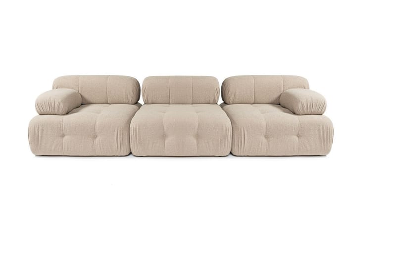 Bubblig Soffa Belgin 3-sits med fasta armstöd - Peach - Möbler - Soffa - 3 sits soffa
