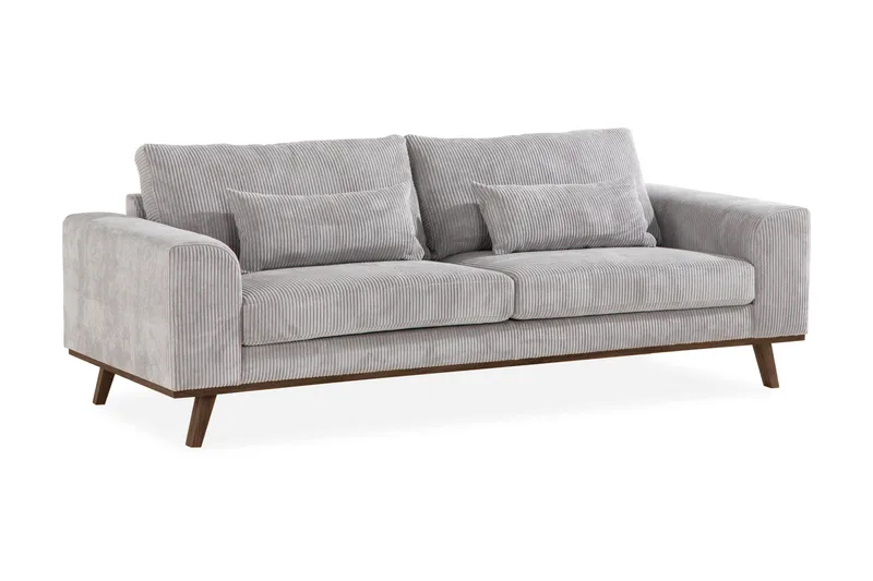 Copenhagen 3-sits Manchestersoffa - Ljusgrå - Möbler - Soffa - 3 sits soffa