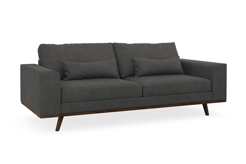 Copenhagen 3-sits Manchestersoffa - Mörkgrå - Möbler - Soffa - 3 sits soffa