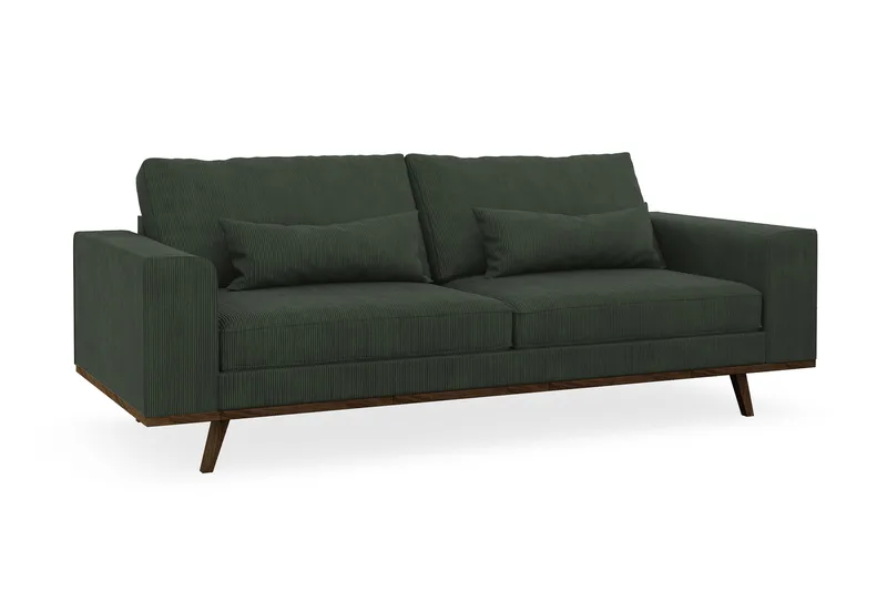 Copenhagen 3-sits Manchestersoffa - Mörkgrön - Möbler - Soffa - 3 sits soffa
