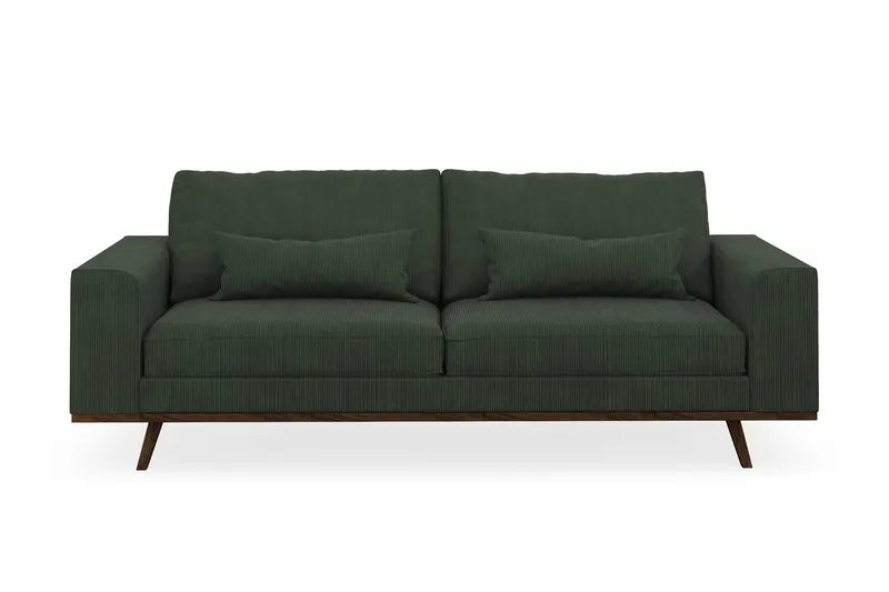 Copenhagen 3-sits Manchestersoffa - Mörkgrön - Möbler - Soffa - 3 sits soffa