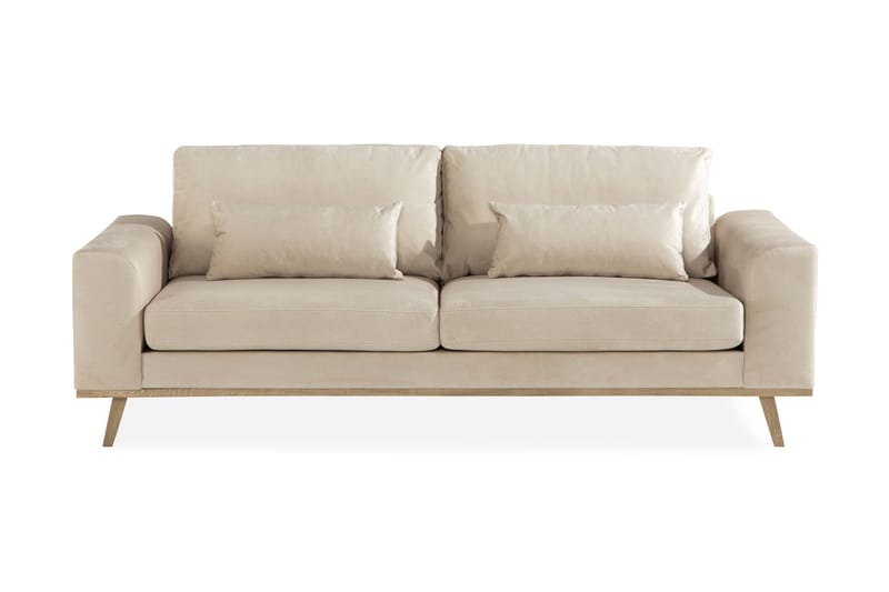 Copenhagen 3-sits Sammetssoffa - Beige - Möbler - Soffa - 3 sits soffa