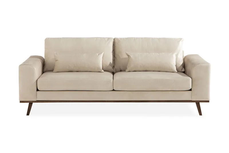 Copenhagen 3-sits Sammetssoffa, Beige