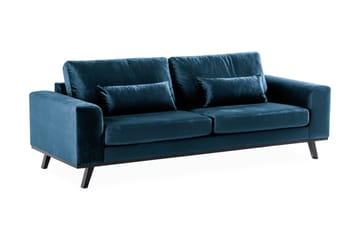 Copenhagen 3-sits Sammetssoffa - Blå - Möbler - Soffa - 3 sits soffa
