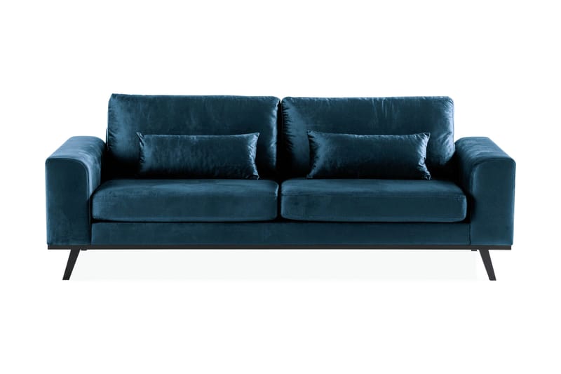 Copenhagen 3-sits Sammetssoffa, Blå