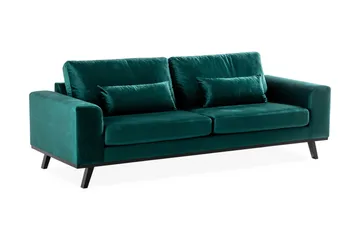 Copenhagen 3-sits Sammetssoffa - Grön - Möbler - Soffa - 3 sits soffa