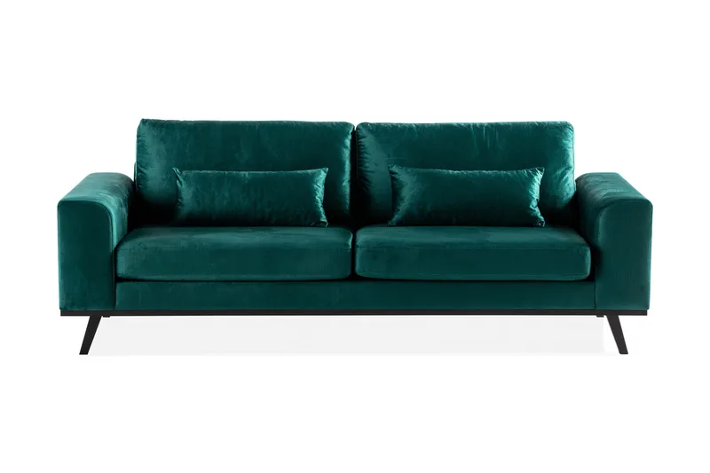 Copenhagen 3-sits Sammetssoffa - Grön - Möbler - Soffa - 3 sits soffa