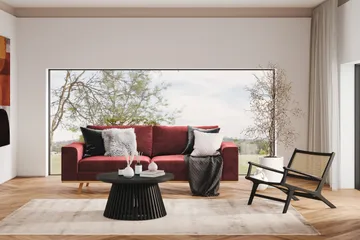 Copenhagen 3-sits Sammetssoffa - Lila - Möbler - Soffa - 3 sits soffa