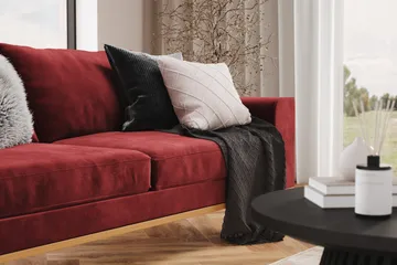 Copenhagen 3-sits Sammetssoffa - Lila - Möbler - Soffa - 3 sits soffa