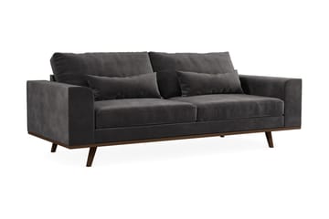 Copenhagen 3-sits Sammetssoffa - Mörkgrå - Möbler - Soffa - 3 sits soffa