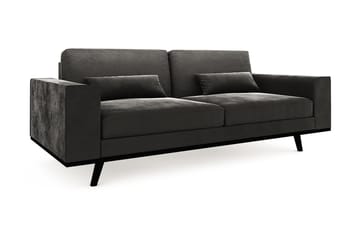 Copenhagen 3-sits Sammetssoffa - Mörkgrå - Möbler - Soffa - 3 sits soffa