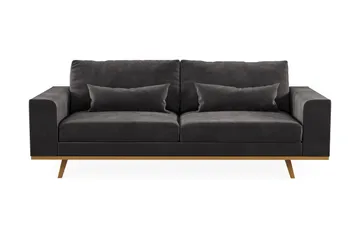 Copenhagen 3-sits Sammetssoffa - Mörkgrå - Möbler - Soffa - 3 sits soffa