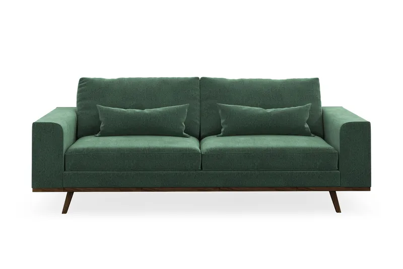 Copenhagen 3-sits Sammetssoffa - Mörkgrön - Möbler - Soffa - 3 sits soffa